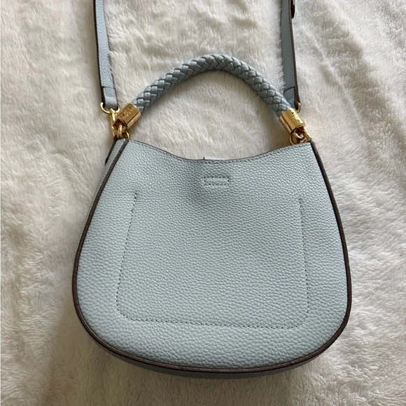 Anne Klein Sky Blue Shoulder Bag with Gold Accents - Picture 7 of 7